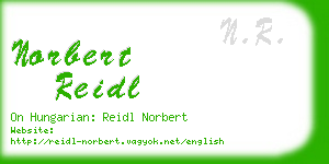 norbert reidl business card